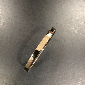 Sterling silver square bangle with flat closure